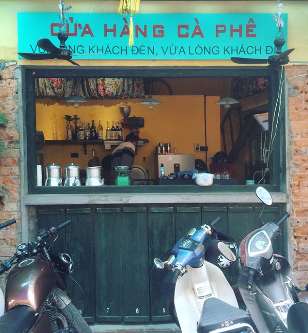 thiết kế quán cafe nhỏ bình dân